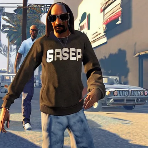 Image similar to a still of snoop dogg in gta v