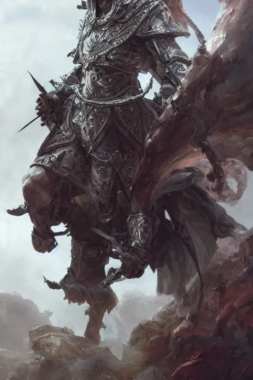 Image similar to antonio banderas as holy paladin, fantasy, dnd, intricate, highly detailed, smooth, artstation, digital illustration by Ruan Jia and Mandy Jurgens and Artgerm and Wayne Barlowe and Greg Rutkowski and Zdislav Beksinski