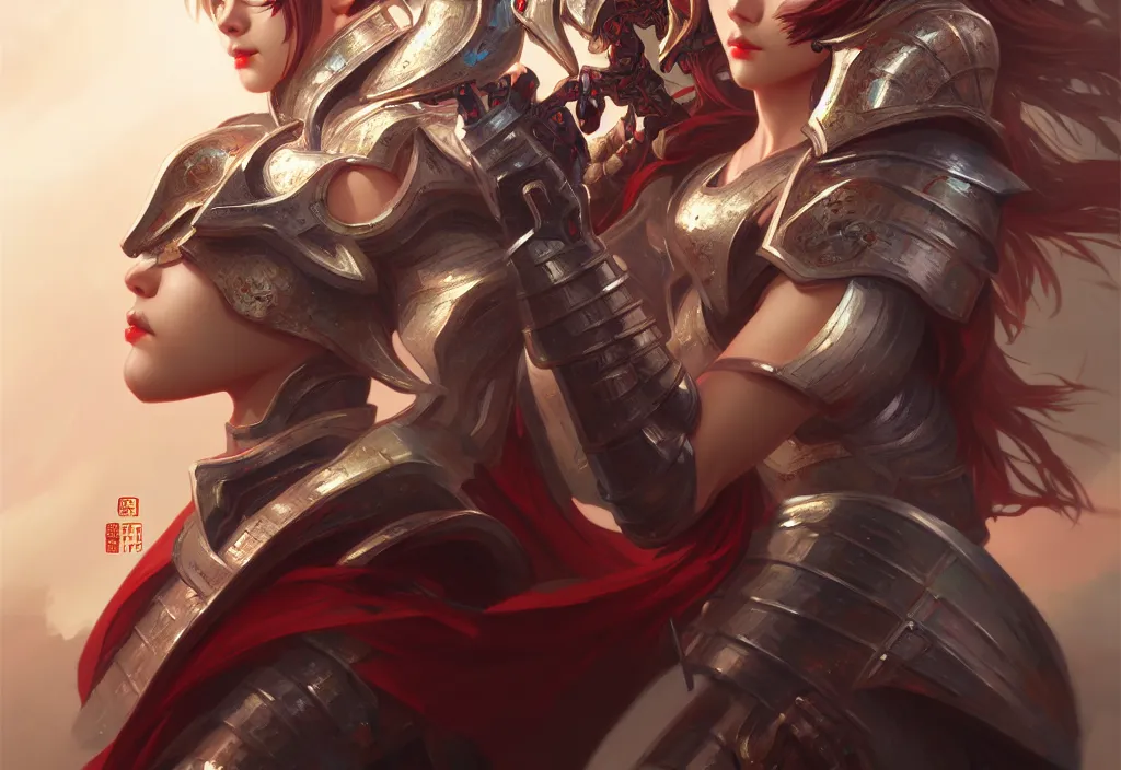 Image similar to portrait hero action pose of futuristic female knights of zodiac, chinese dragon concept art, d & d, highly detailed, digital painting, artstation, sharp focus, illustration, art by tan zi and ayanamikodon and alphonse mucha and wlop