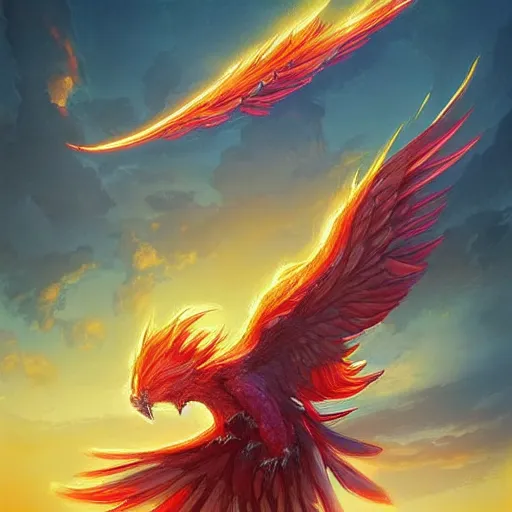 Image similar to phoenix rising from the ashes, by rossdraws and bluesssatan and mandy jurgens, detailed, textured, vivid colors!!, colorful, photorealistic, high dynamic range!, hdr, artstation, pinterest, comics, comic books, cross - hatching, inking, detailed