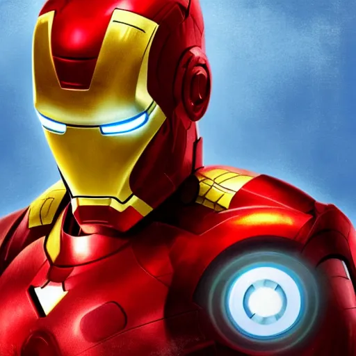 Prompt: Digital painting of Donald Trump as Iron Man, from The Avengers (2012)