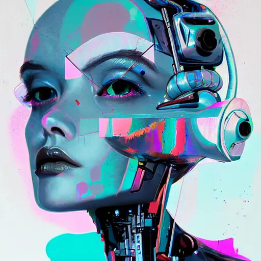 Prompt: palette knife glitch artwork of a cybernetic princess, sharp focus, by james jean, by rossdraws, frank franzzeta, sakimichan, mcbess, rutkowski