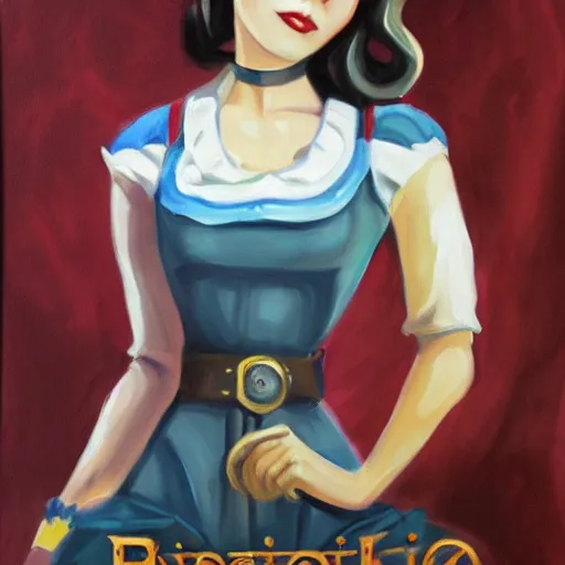 Prompt: Oil painting of Elizabeth from Bioshock Infinite