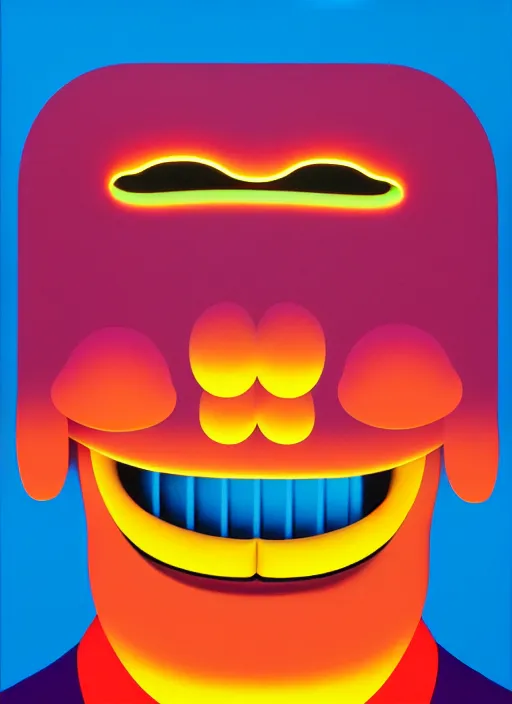 Image similar to men shows his grillz by shusei nagaoka, kaws, david rudnick, airbrush on canvas, pastell colours, cell shaded, 8 k,