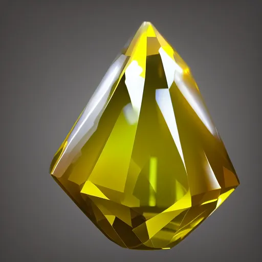 Prompt: a yellow crystal, cave crystal, game asset, 5
