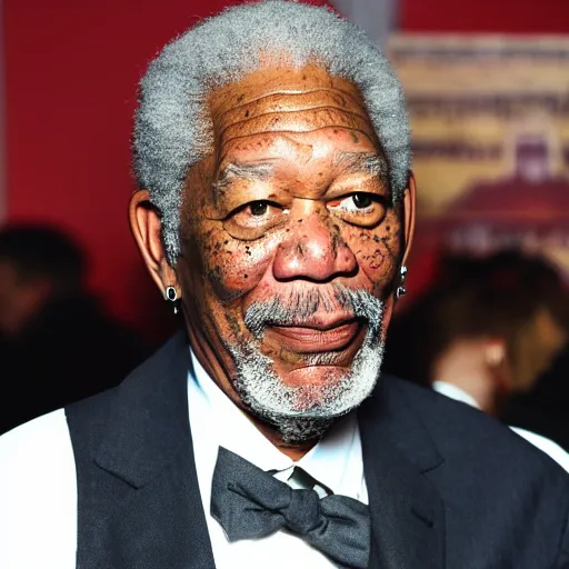 Prompt: morgan freeman as a peacky blinder