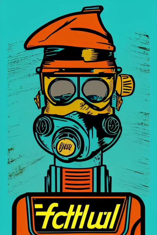 Image similar to fallout 7 6 retro futurist illustration art by butcher billy, sticker, colorful, illustration, highly detailed, simple, smooth and clean vector curves, no jagged lines, vector art, smooth andy warhol style