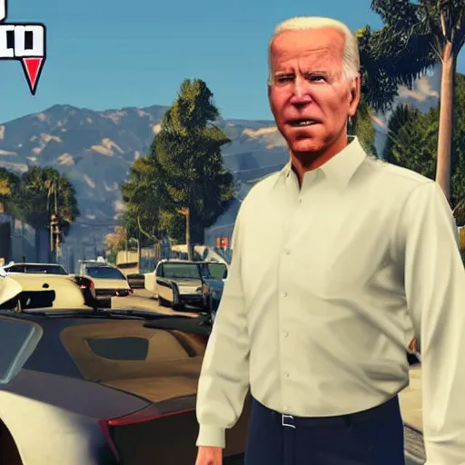 Prompt: joe biden in gta v