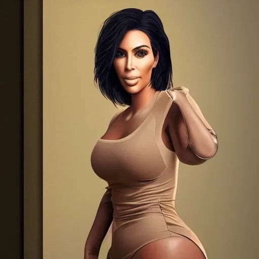 Image similar to portrait of kim kardashian as danae