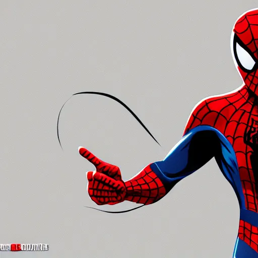 Image similar to concept art of spider man, vector art, by cristiano siqueira, brush hard, highly detailed, artstation, high quality