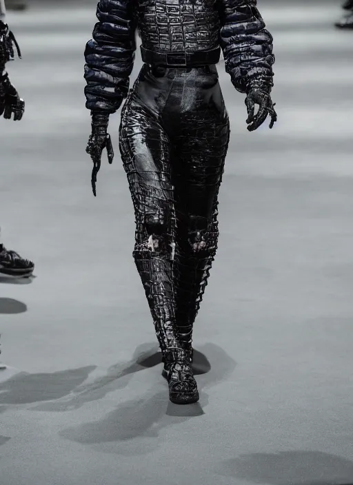 Image similar to hyperrealistic and heavy detailed balenciaga runway show of mortal kombat, leica sl 2 5 0 mm, vivid color, high quality, high textured, real life