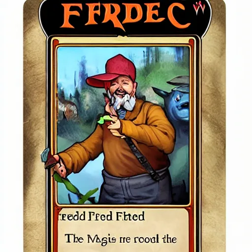 Image similar to ''Fred The Farmer'' Magic The Gathering Card