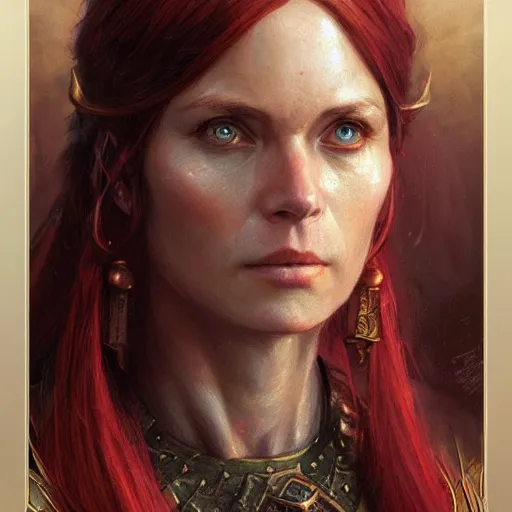 Image similar to the female flame wizard as a realistic d & d fantasy character, closeup portrait art by donato giancola and greg rutkowski, vintage retro, realistic face, digital art, trending on artstation, symmetry!!