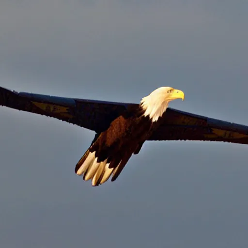 Prompt: an eagle that looks like a fighter jet