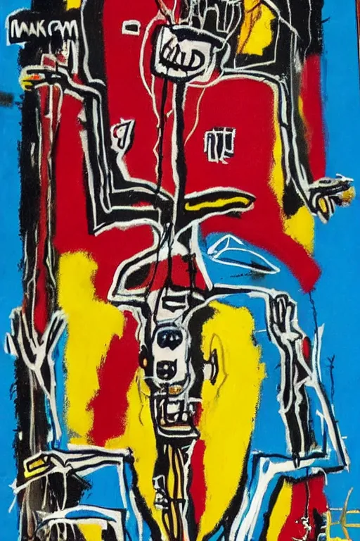 Image similar to Basquiat tarot card The Hanged Man