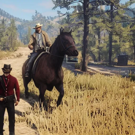 Image similar to xQc in red dead redemption 2