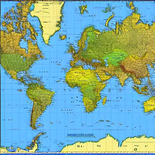 Prompt: an alternative 8k world maps with alternative borders