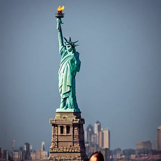 Image similar to The Statue of Liberty dabbing