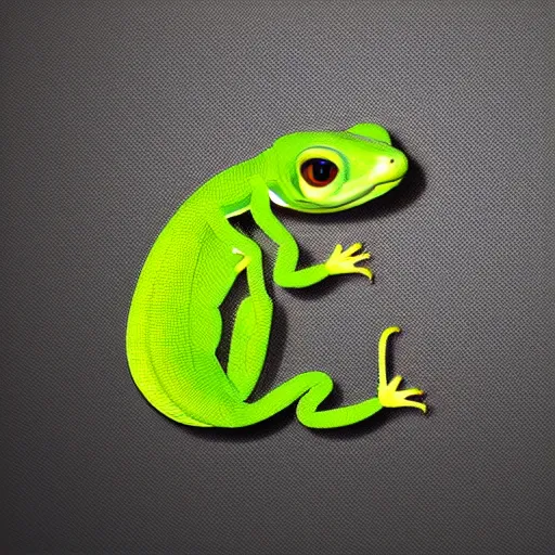 Prompt: a logo featuring a gecko, minimalist, sharp