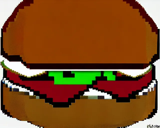 Image similar to burger [pixel art] The Kaaba (Arabic: ٱلْكَعْبَة, romanized: al-Kaʿbah, lit. 'The Cube', Arabic pronunciation: [kaʕ.bah]), also spelled Ka'bah or Kabah, sometimes referred to as al-Kaʿbah al-Musharrafah (Arabic: ٱلْكَعْبَة ٱلْمُشَرَّفَة, romanized: al-Kaʿbah al-Musharrafah, lit. 'Honored Ka'bah'), is a building at the center of Islam's most important mosque, the Masjid al-Haram in Mecca, Saudi Arabia.[1][2] It is the most sacred site in Islam.[3] It is considered by Muslims to be the Bayt Allah (Arabic: بَيْت ٱللَّٰه, lit. 'House of God') and is the qibla (Arabic: قِبْلَة, direction of prayer) for Muslims around the world when performing salah.[pixel art] burger