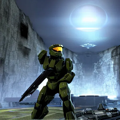 Prompt: Halo 3, Playstation 2 graphics
