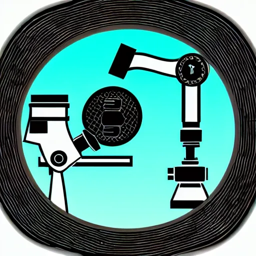 Prompt: logo icon stylized of a microscope behance hd by damjan coric
