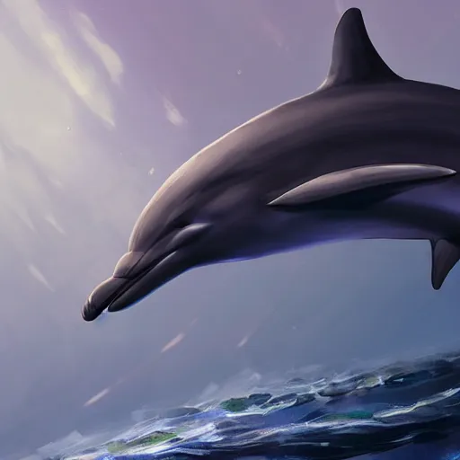 Prompt: a dolphin robot by juan pablo roldan