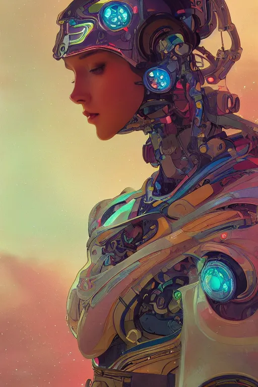 Prompt: A beautiful robotic woman dreaming, cinematic lighting, soft bokeh, sci-fi, modern, colourful, highly detailed, digital painting, artstation, concept art, sharp focus, illustration, by alphonse mucha