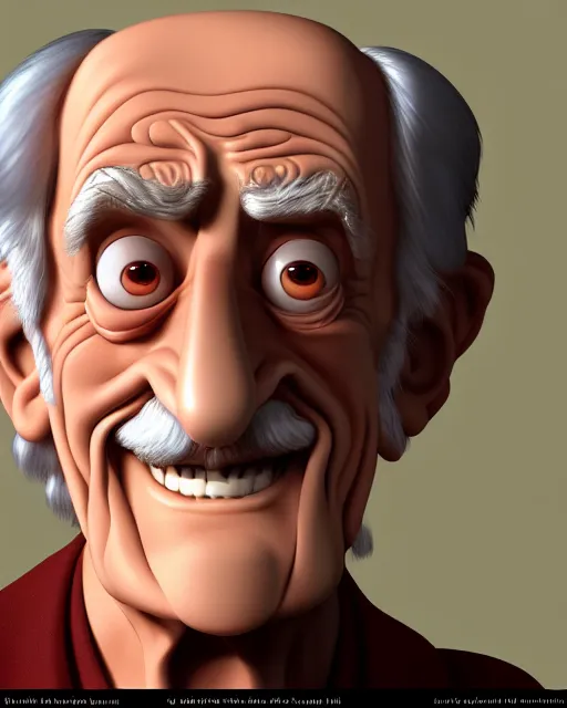Prompt: friendly old man character portrait, by don bluth, highly detailed, dynamic shadows, 4 k, wallpaper - 1 0 2 4