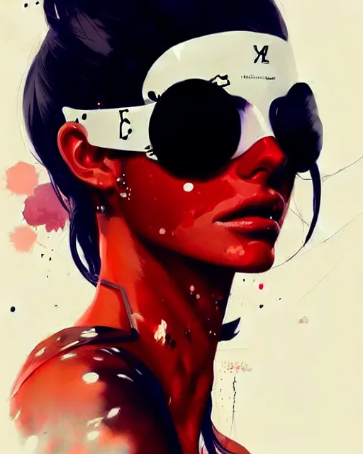 Prompt: a ultradetailed beautiful painting of a stylish woman with an eyepatch over her left eye, by conrad roset, greg rutkowski and makoto shinkai trending on artstation