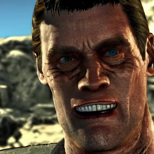 Image similar to jim carrey in fallout new vegas, game still