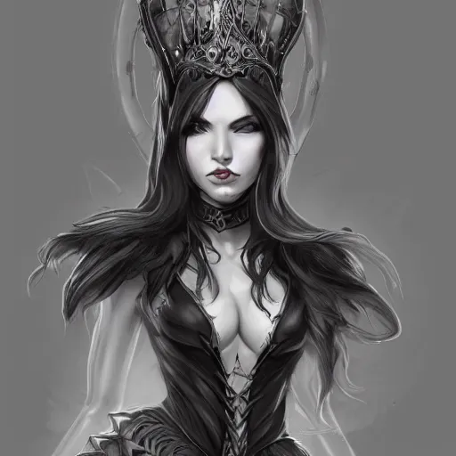 Image similar to dark queen, highly detailed, full body model pose, digital painting, concept art, zeronis, smooth, sharp focus, illustration, HD