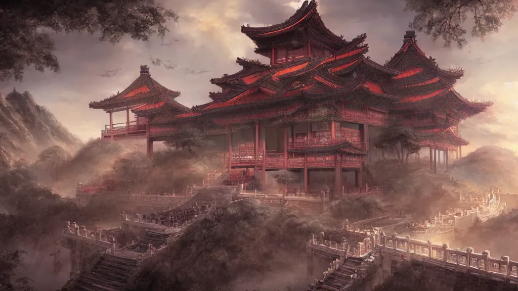 Image similar to beautiful painting of ancient china, unreal engine, ross tran, cinematic, intricate detail