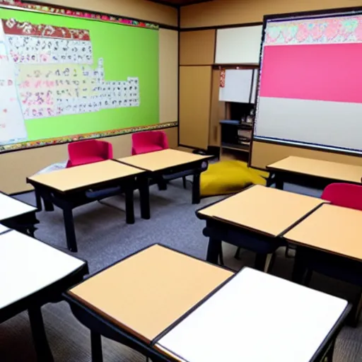 Prompt: japanese classroom