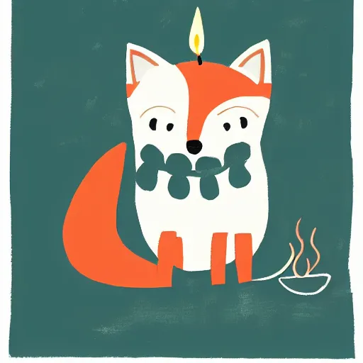 Image similar to candle fox company illustration