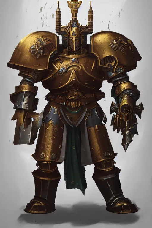 Image similar to armor portrait heros warhammer 4 0 k horus heresy fanart - the primarchs emperor by johannes helgeson animated with vfx concept artist & illustrator global illumination ray tracing hdr fanart arstation zbrush central hardmesh 8 k octane renderer comics stylized