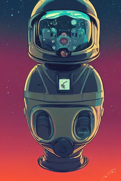 Image similar to portrait of a future cosmonaut with helmet having cybernetics and wirings, d & d, trending on artstation, art by petros afshar, tom whalen, laurie greasley and greg rutkowski and ilya kuvshinov