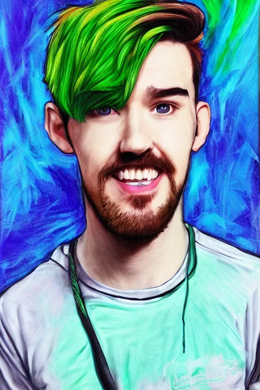 Image similar to Sean McLoughlin, Jacksepticeye, Irish Youtuber, solo portrait 🎨🖌️🪄 🔥