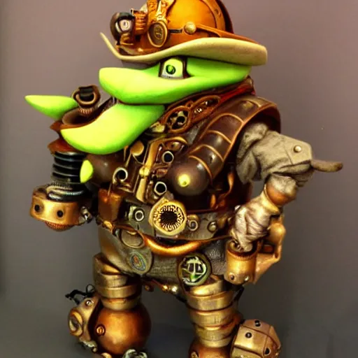 Prompt: steampunk bowser