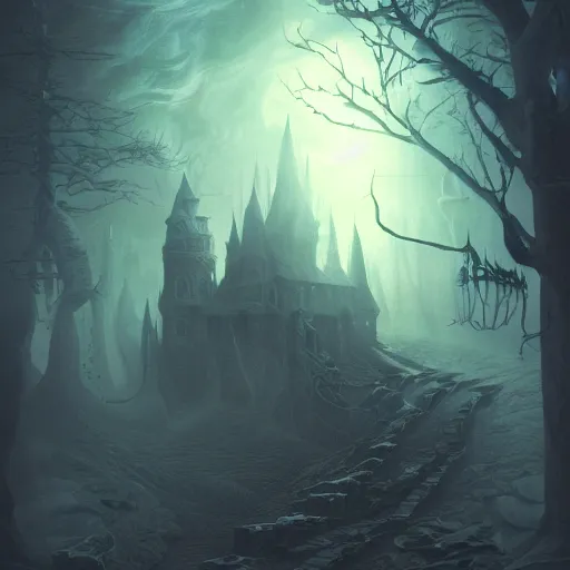 Image similar to Crafting A Nightmare, intricate, elegant, fantasy, highly detailed, digital painting, sharp focus, illustration, beautiful volumetric lighting, epic light, artstation, colorful, art by Carl Gustav Carus