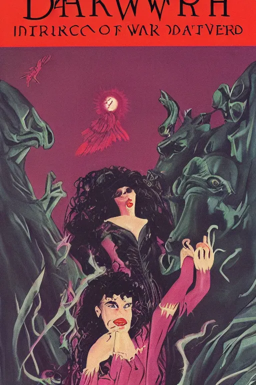 Image similar to book cover for dark witch, 1 9 8 0 s