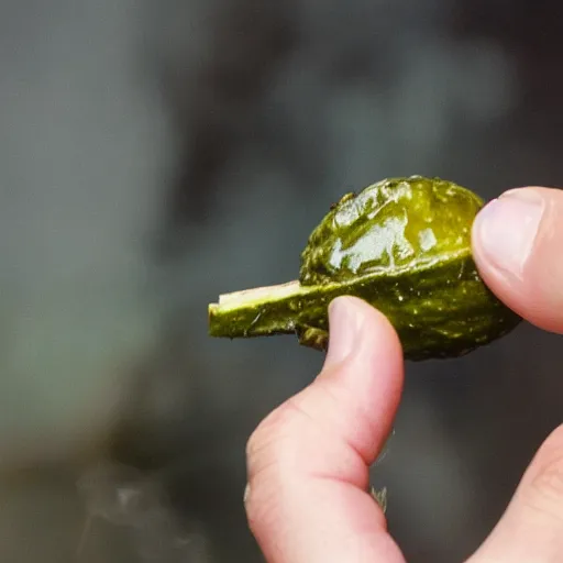 Image similar to pickle smoking a joint