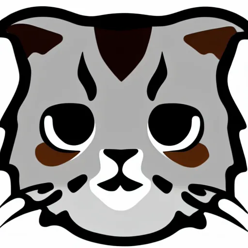 Prompt: scottish fold vector shape, high detailed