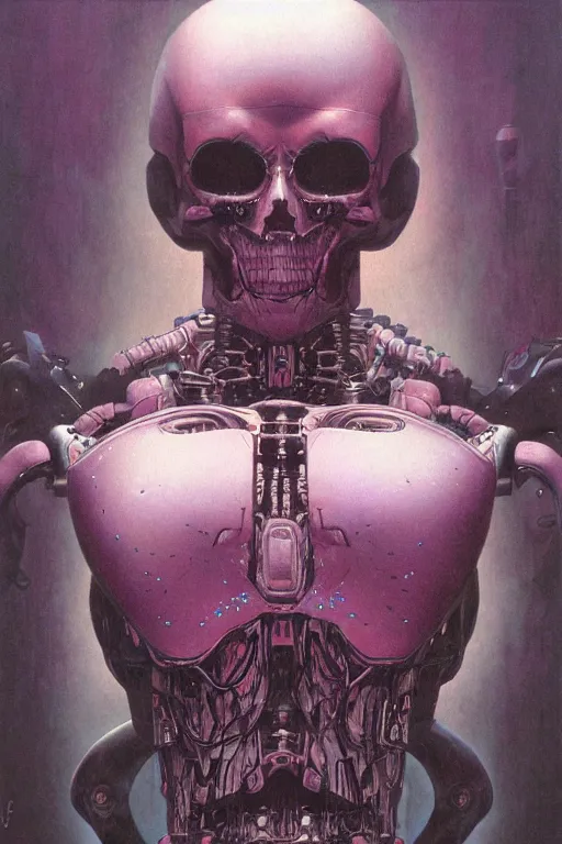 Image similar to death robot, portrait by wayne barlowe