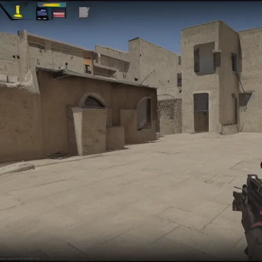 Image similar to dust 2 in real life