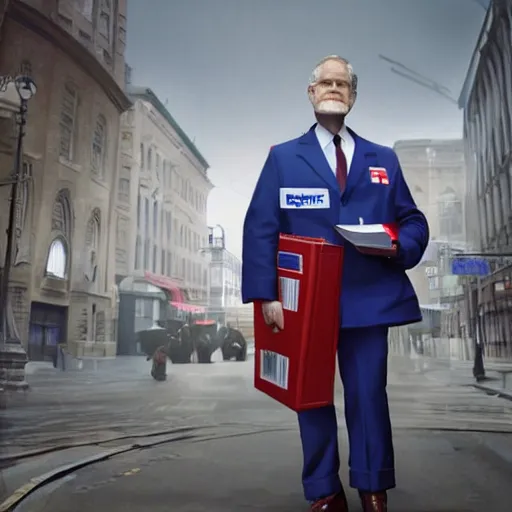 Prompt: hyperrealistic dslr film still of david letterman dressed as a usps postal worker, stunning 8 k octane comprehensive 3 d render, inspired by istvan sandorfi & greg rutkowski & unreal engine, perfect symmetry, dim volumetric cinematic lighting, extremely hyper - detailed, incredibly real lifelike attributes & flesh texture, intricate, masterpiece, artstation, stunning