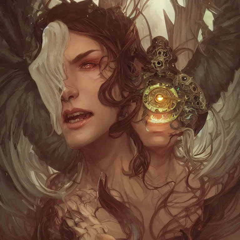 Image similar to portrait of a evil beholder, D&D, fantasy, highly detailed, digital painting, artstation, smooth, sharp focus, illustration, art by artgerm and greg rutkowski and alphonse mucha