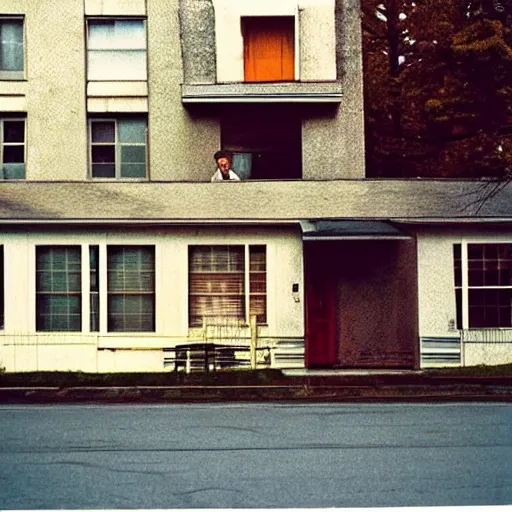 Image similar to award winning close up photo by saul leiter and fred herzog and william eggleston of a super perfect ultra detailed house's exterior