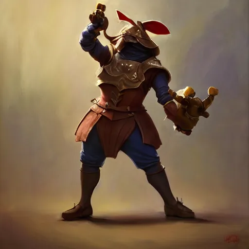 Image similar to greg manchess portrait painting of partially armored doormouse from alice in wonderland as overwatch character, medium shot, asymmetrical, profile picture, organic painting, sunny day, matte painting, bold shapes, hard edges, street art, trending on artstation, by huang guangjian, gil elvgren, ruan jia, randy vargas, greg rutkowski