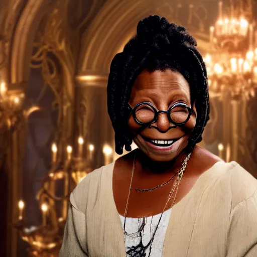 Image similar to whoopi goldberg starring in beauty and the beast movie, 8 k